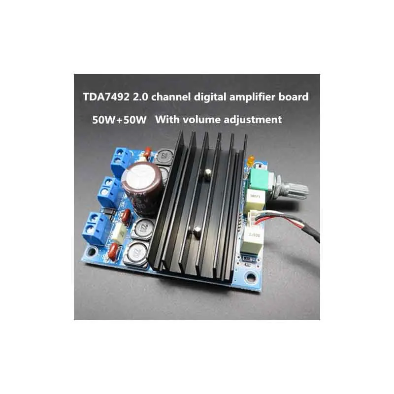 KYYSLB DC12-24V TDA7492 50 Вт * 2 2-канальная плата цифрового усилителя с регулировкой громкости, плата домашнего аудиоусилителя 20 Гц-20 кГц