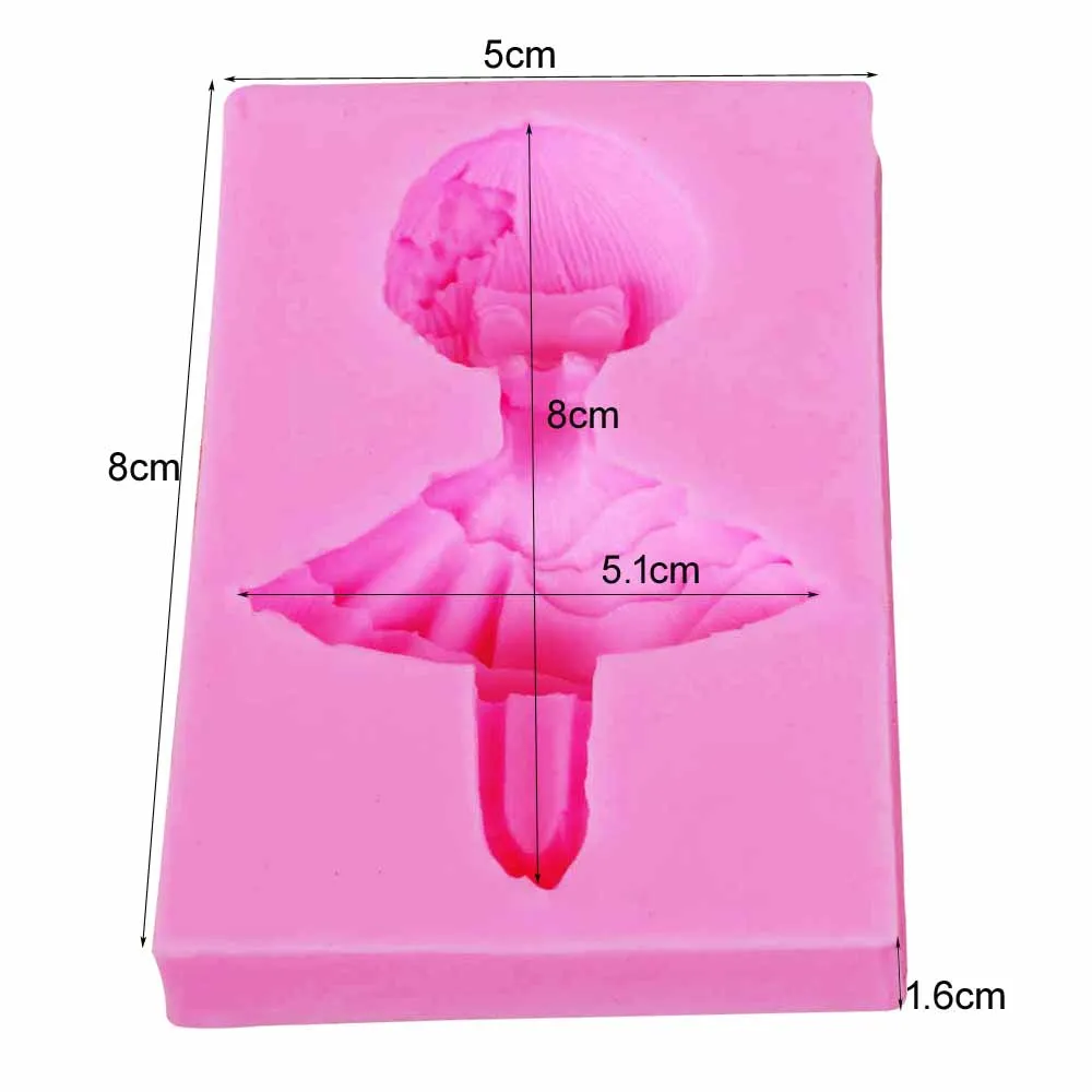 Sophronia Ballet Girl Silicone Mold For Sweets Chocolate Mould Cookie Molds Bread Formas Pastry Baking Stuff Accessory