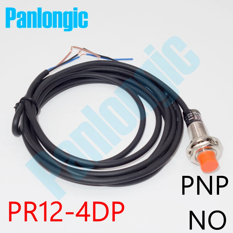 Interruptor de Sensor de proximidad inductivo PR12-4DP, detección de 4mm, PNP, CC 10-30V, D12mm, tipo cilíndrico NO normalmente abierto, Envío Gratis