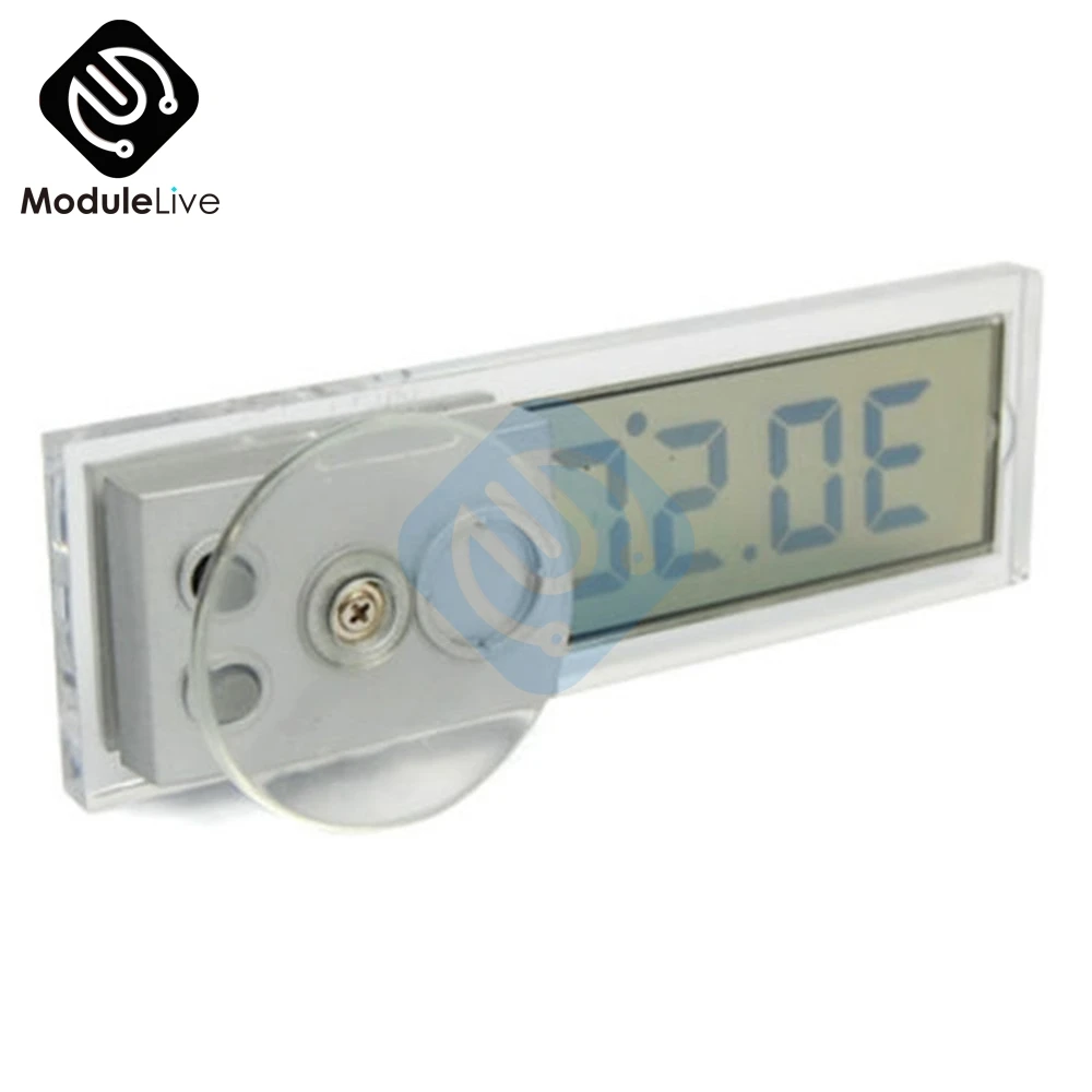 Mini LCD Digital Display Auto Car Thermometer With Suction Cup AG10 Button Cell Battery Temperature Measuring Range -20 -110