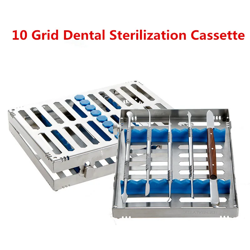 Dental Sterilization Rack Surgical Autoclavable Sterilization Box Dental Cassette File Burs Disinfection Tray Dentist Tools