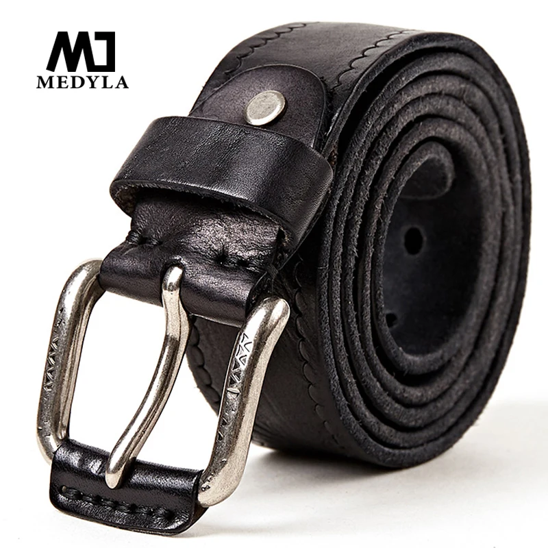 Genuine Leather Belts Men\'s Belt Cowhide Vintage Pin Buckle Jeans Belts Strap Casual Leather Belt For Men Dropshipper