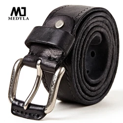 Genuine Leather Belts Men's Belt Cowhide Vintage Pin Buckle Jeans Belts Strap Casual Leather Belt For Men Dropshipper