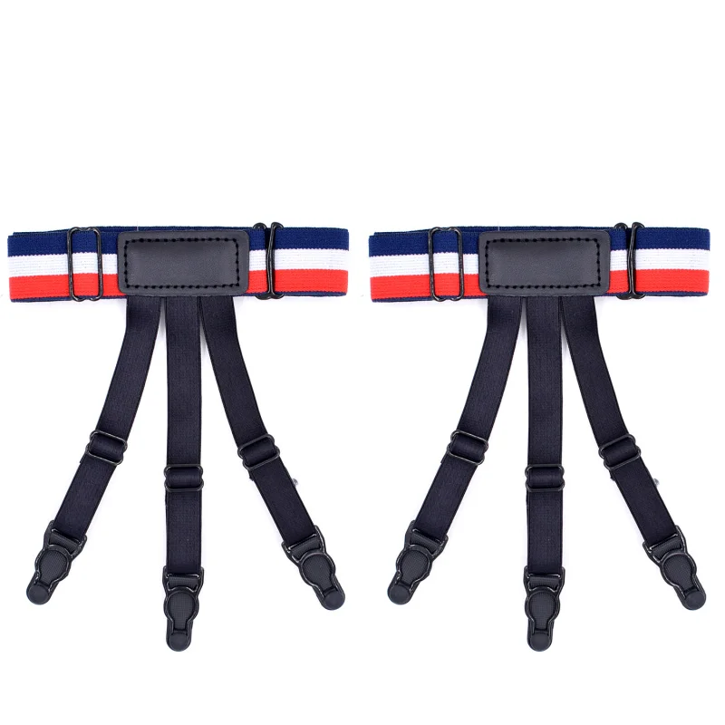 Fashion Shirt Stays Holder Man's Leg Suspenders Fashion Shirt Braces Elastic Uniform Business Strap Shirt Garters 1pair