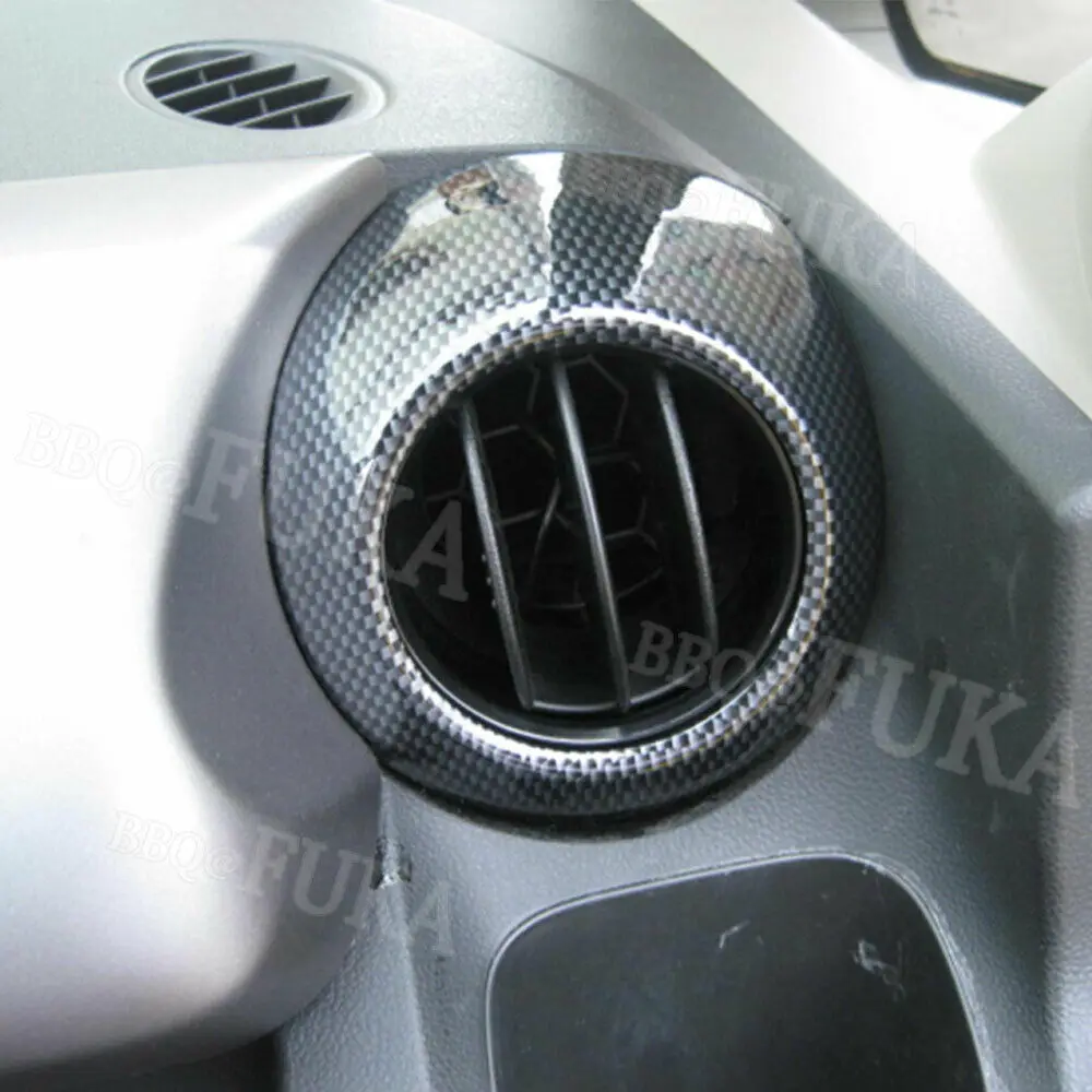 Carbon Fiber Auto Car Air Vent Outlet Cover Frame Trim For Honda FIT 2008-2013