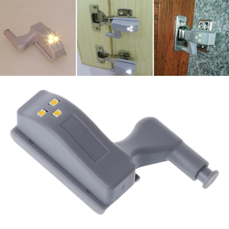 1PC Universal Cabinet Cupboard Hinge LED Sensor Light 0.25W For Kitchen Bedroom *dls*