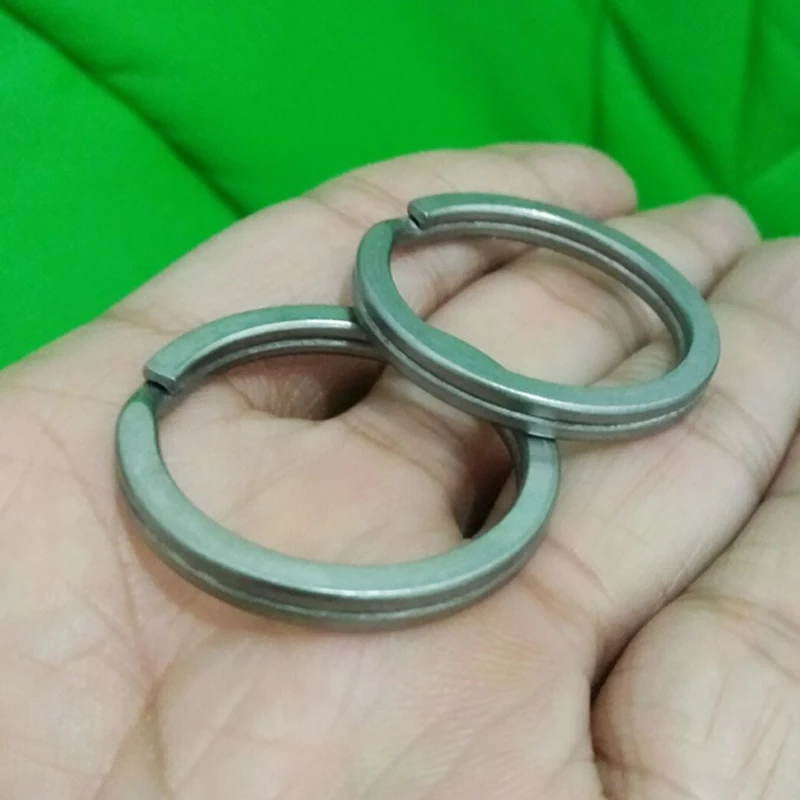 10PCS Titanium TC4 Ti Round Metal Keyring EDC Split Key Ring Key Chain 10mm/12mm/14mm/18mm/25mm/28mm/32mm FW136