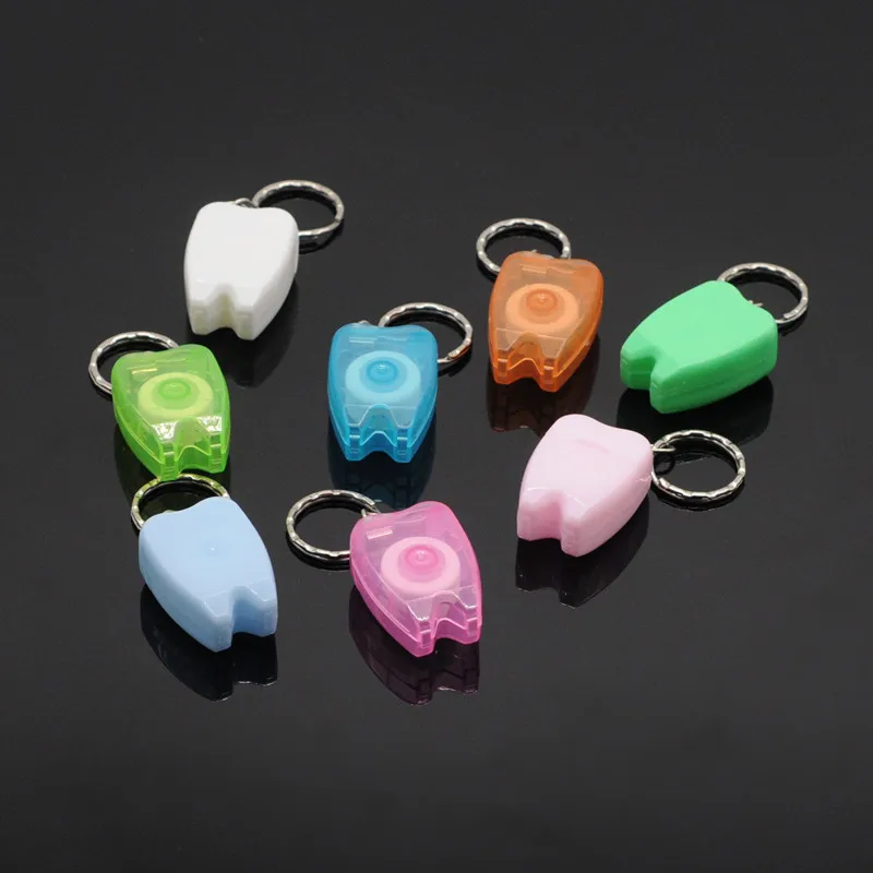 

Portable Teeth Keychain Teeth Cleaning Oral Care Dental Floss Dentist Gift