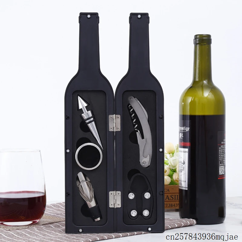 20Sets 3pcs & 5pcs/set Wine Bottle Opener Stopper Pourer  Corkscrew Wine Opener Foil Cutter Holder Wine Tools Kit