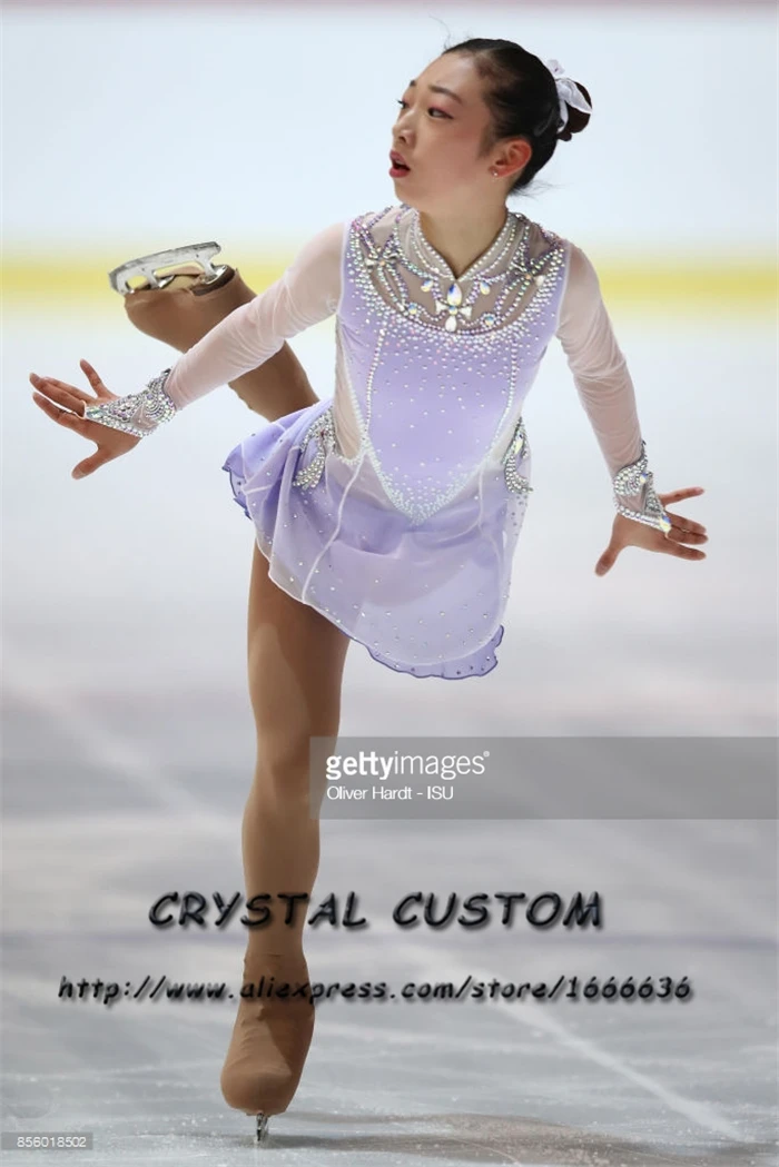 

Crystal Custom Figure Skating Dress Girls New Brand Ice Skating Clothes For Competition DR4720