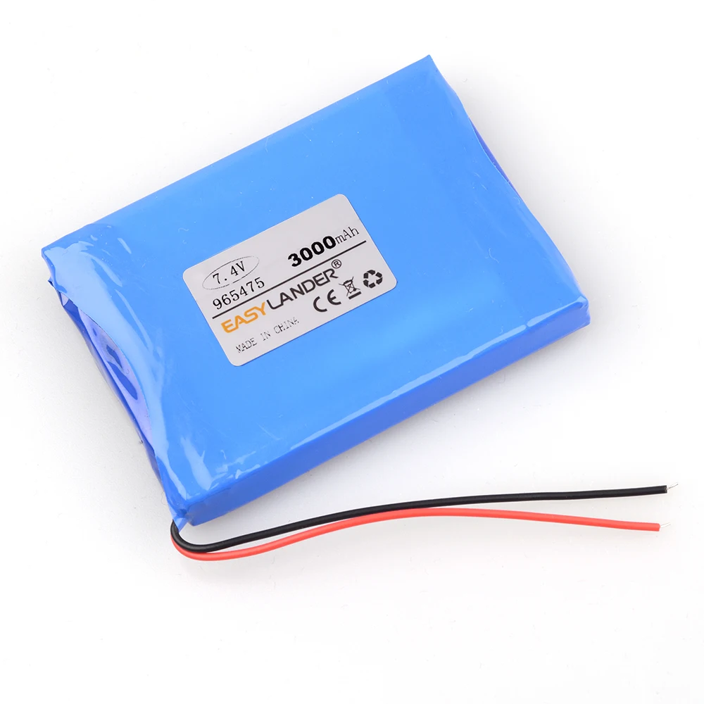 7.4V 3000mAh 965475   Bateria litowo-polimerowa do tabletu, telefonu DVD, telefonu POWER BANK, telefonu z systemem Android 965576 965573  