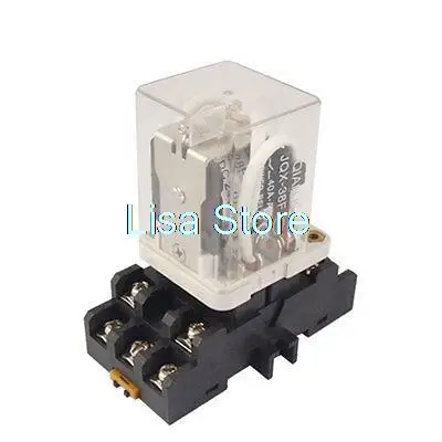 JQX-38F DC 24V Coil 40A Power Relay 11 Pin 3PDT 3 NO 3 NC w Socket