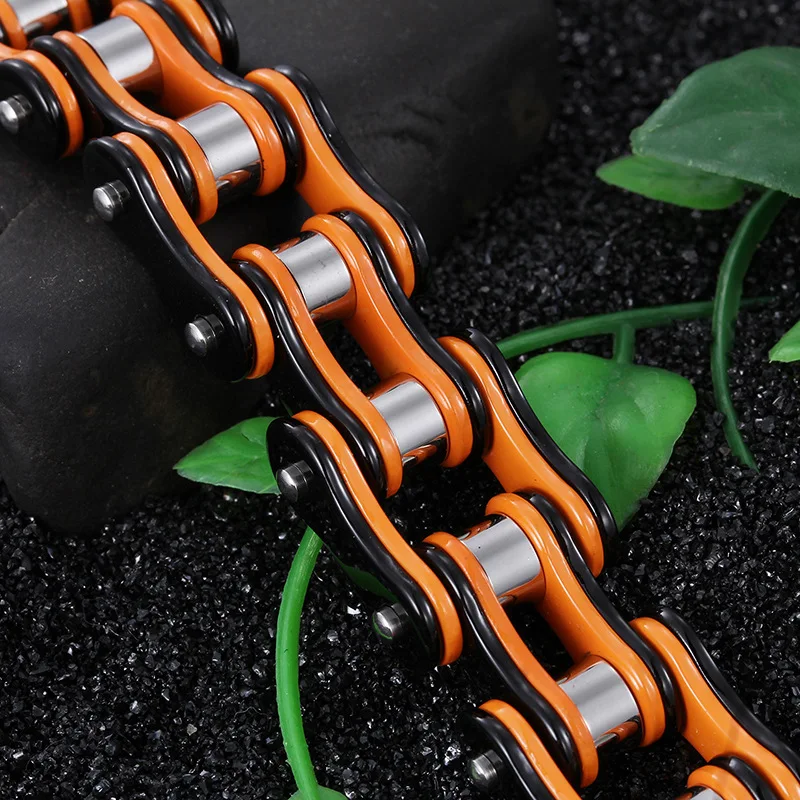 New  stainless steel bicycle bracelet alternative men motorcycle chain titanium steel bicycle chain