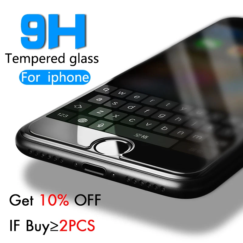 tempered glass for iphone 7 plus 4 4S 5 5s se 6 6s plus 8 plus glass iphone 8 x screen Protector Protective glass on iphone 7 6