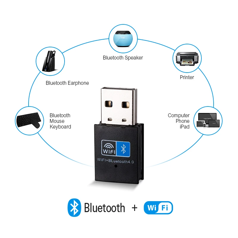 Wireless USB WI-FI Adapter Bluetooth 4.0 150Mbps 2.4Ghz Mini WiFi Antenna Computer wi-fi Network Card Receiver 802.11b/n/g