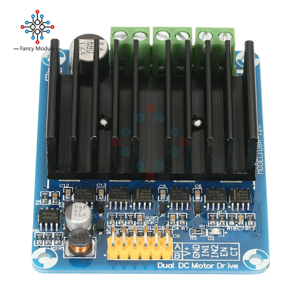 DC 5-15 V 30 A Dual Channel H Bridge Motor Driver Module Bread Board Controller DHB-01A DC Motor Driver Board