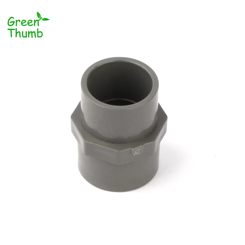 

4pcs 3/4 Inch Female Thread to Inner Diameter 25mm PVC Straight Connector Grey Plastic Water Pipe Accessories
