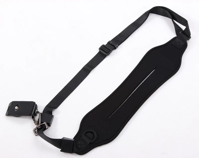 Black DSLR Camera Sling Quick Rapid Shoulder Neck Strap with Quick Release Plate + Connection Hook For Canon Nikon Sony