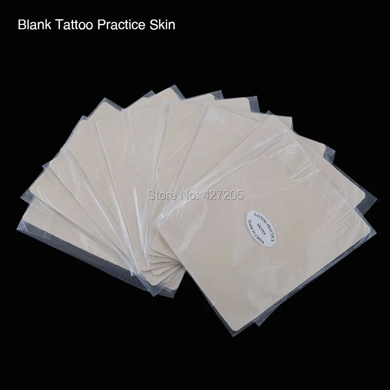 Hot Selling 10pcs 20 x 15cm Premium Blank Tattoo Practice Skin Dual Side Can be Used for Needles Machine Supply