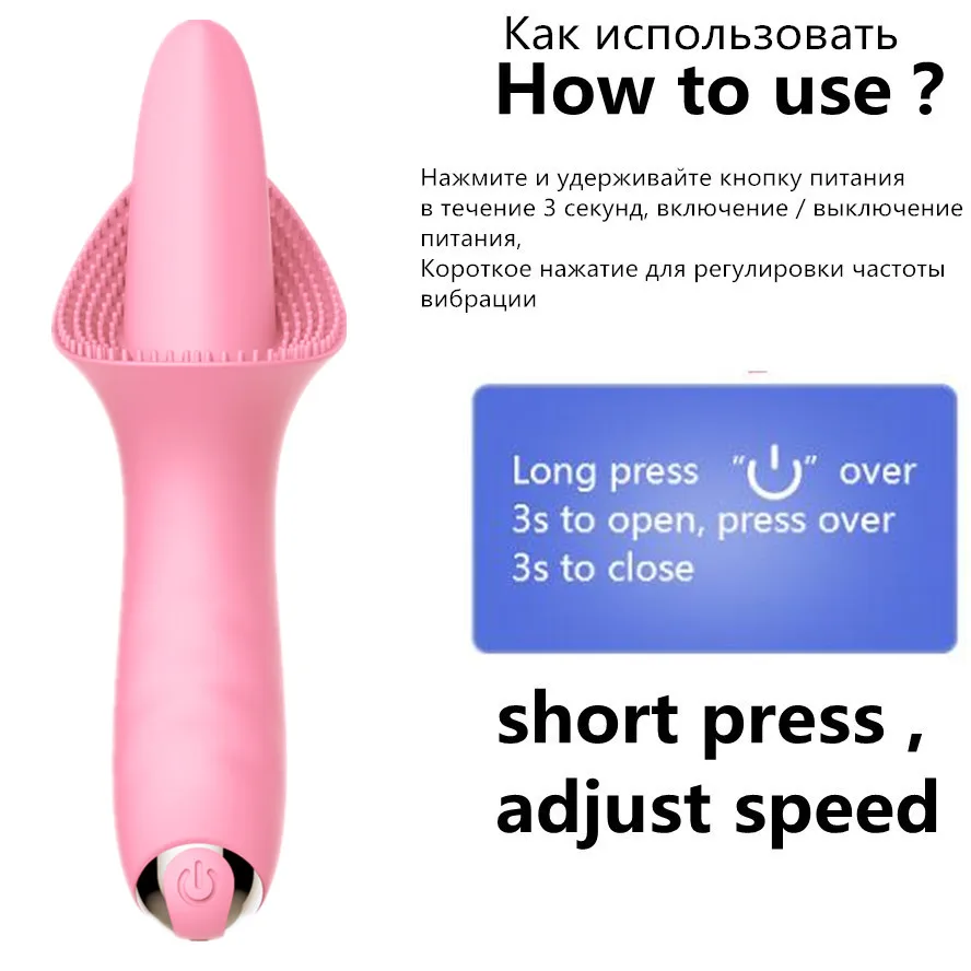 10 Speed Mute Mini AV Wand Clitoris Vibrator Oral licking Clit Anal Sex Toy Adult Products Vagina G-spot Masturbator For Women