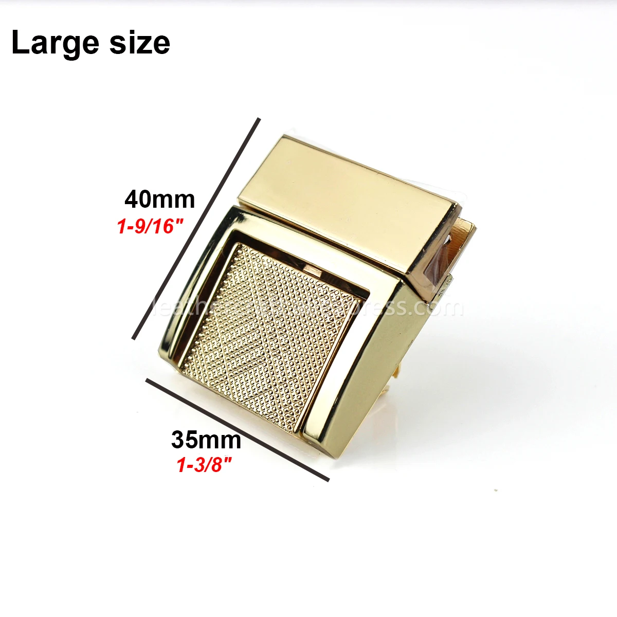 Rectangular Metal Press Push Lock Bag Purse Spring Lock Snap Decorative Clasps Closure Leather Craft Diy Hardware Accessory