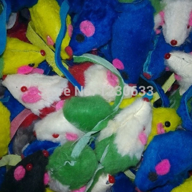 

Westrice Cat Toy Colorful Soft Fleece False Mouse Cat Toys Colorful Feather Funny Playing Toys for Cats Kitten Mouse 200 3cm