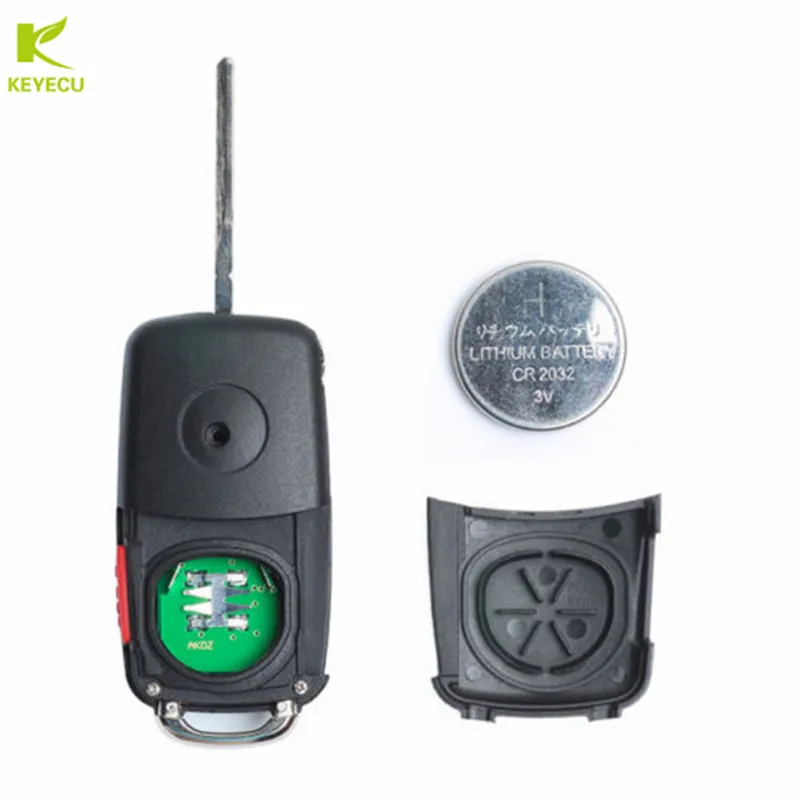 Część wymienna keyecu zdalny klucz składany 433MHz ID46 Chip KR55WK45022 dla Audi A8 2003-2007, dla Volkswagen Touareg Phaeton 2003-2010