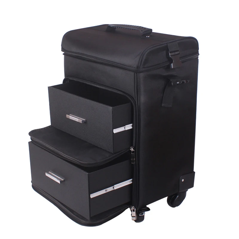 Imagem -03 - Carrylove-trolley Case Cosméticos Rolando Bagagem Bolsa sobre Rodas Senhoras Unhas Maquiagem Toolbox Beleza Toolbox Tatuagem Salões Mala