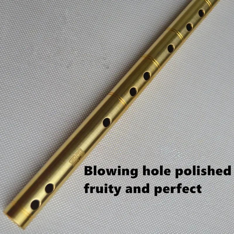 Brass Metal Flute F Key Metal Flute Open Hole One Section Profesional Musical Instrument Flute Self-defense Weapon Chinese Flute image 3