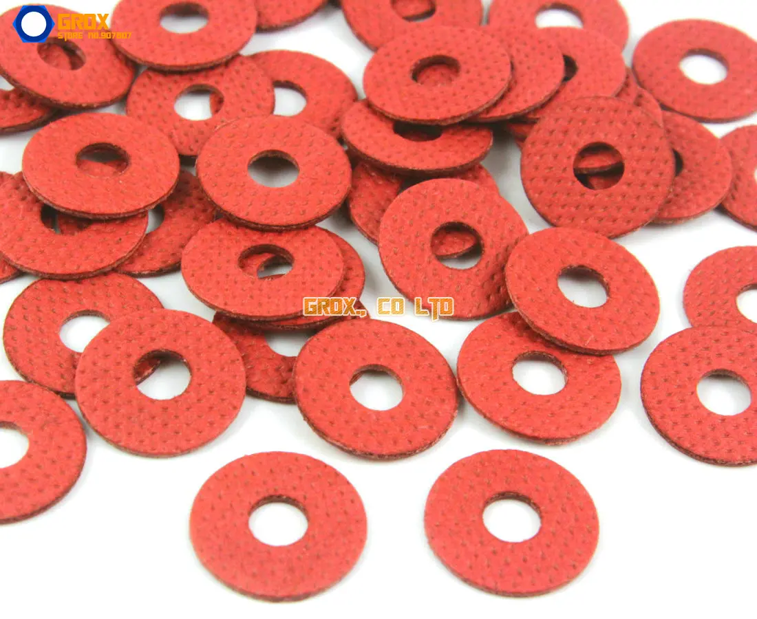 2000 Stücke M4 * 12*0,8mm Rot Papier Washer Isolation Washer