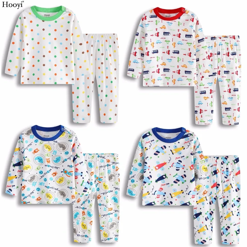 2024 Baby Boys Pajamas Clothes Suit 100% Cotton Fashion Children Sleepwear Top Quality Newborn T-Shirt Pant Set 0 1 2 Year