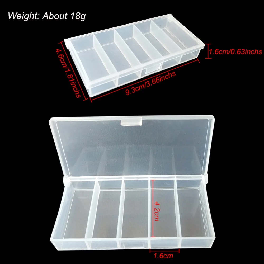1-pieces Fishing Lure Box Transparent Plastic Fly Box Fishing Crankbait Bait Hook Storage Case Holder Tackle Box