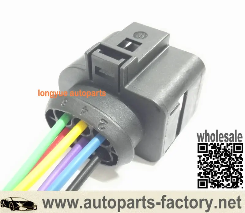 Factroy Sale 10pcs LSU 4.2 Sensor Connector Pigtail Case For VW 1J0973733 6-Way 350 Plug Wiring Harness 12