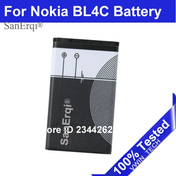 10pcs Battery BL-4C For Nokia 6100 6300 6260 6125 6136S 6170 6301 7705 7200 7270 8208 BL4C Lithium Replacement Batteries