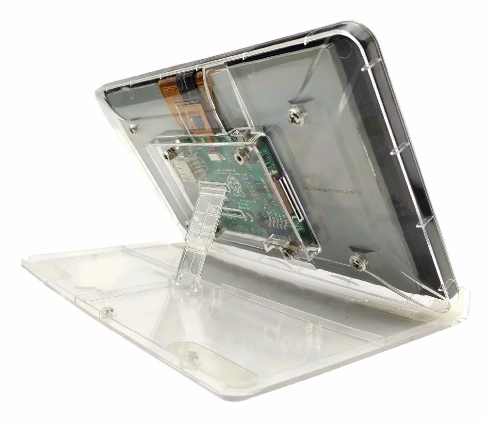 Raspberry Pi Official 7 Touchscreen Display Transparent ABS Case With Adjustment Stand