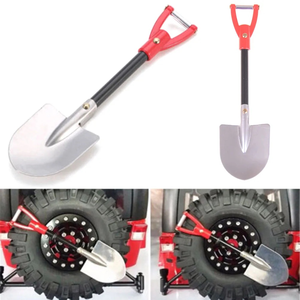 1Pcs Total Length 105mm 1:10 Metal Scale Shovel For RC Climbing Truck Car Decorative Tools