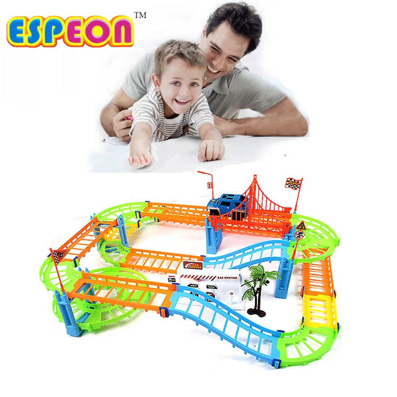 78-312PCS DIY Universal Accessories for Railway Magic Race Track Educational Rail Car Toy Racing Tracks Car Kids For Toys Gifts
