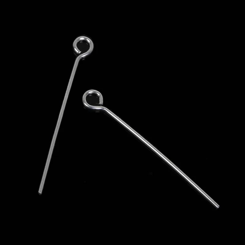 200 قطعة مختلطة 15/20/25/30/35/40 مللي متر الفولاذ المقاوم للصدأ العين دبابيس DIY بها بنفسك القرط سوار صنع المجوهرات النتائج