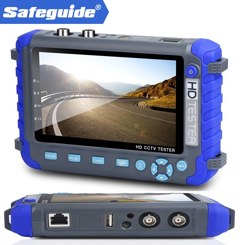 

Professional CCTV Testing Tool 5 Inch TFT LCD 5MP AHD TVI 4MP 3MP CVI CVBS CCTV Camera Tester Monitor Support PTZ UTP