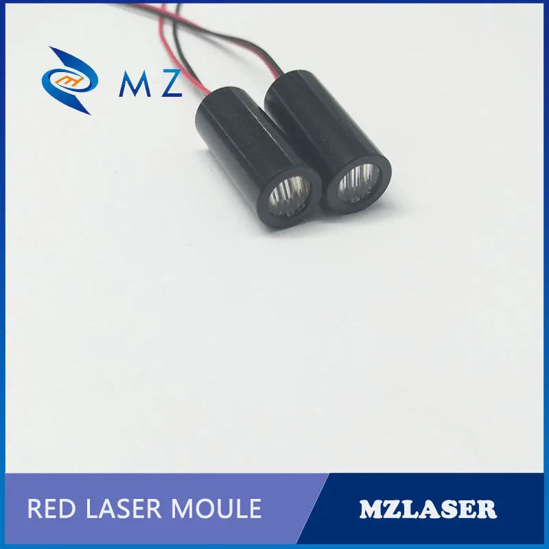 Linha vermelha padrão PMMA lente módulo laser, marcação-laser, D9mm, 635nm, 5mw