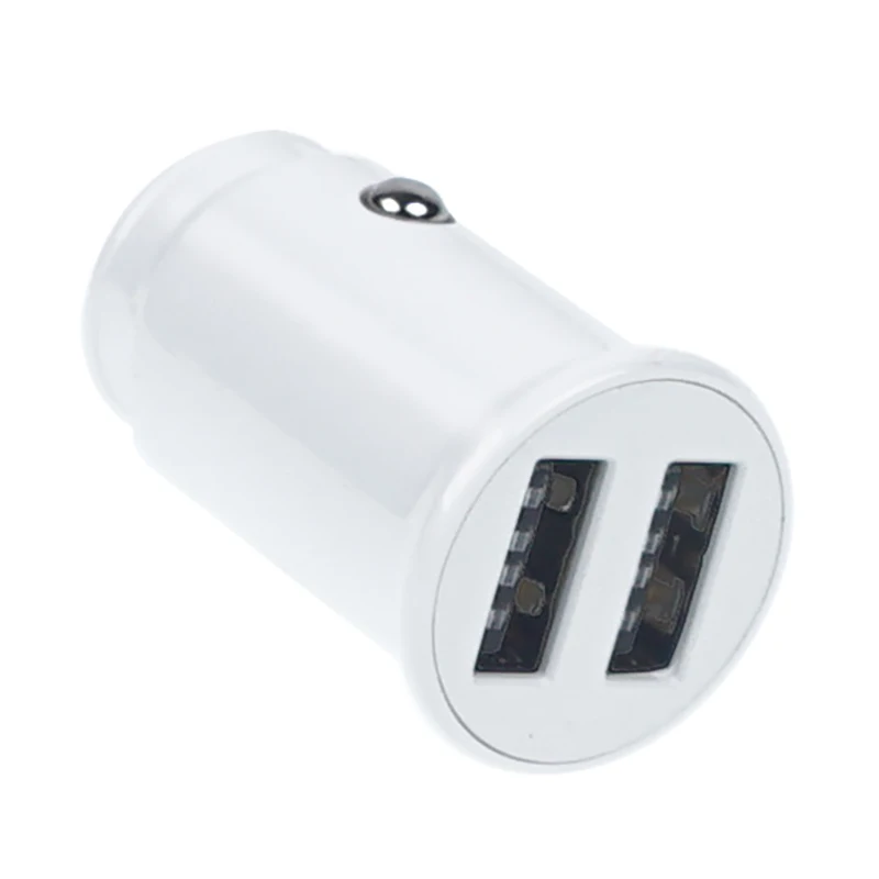 Caricabatteria da auto USB 2.4A a doppia porta da 2 pezzi per telefono cellulare
