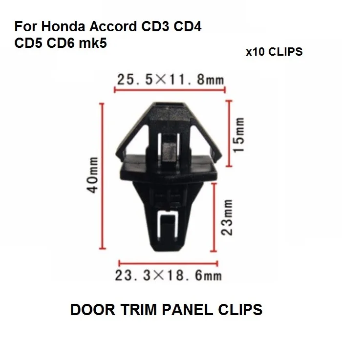 Car Styling 10x 94-97 For Honda Accord CD3 CD4 CD5 CD6 mk5 Radiator grille front grill lock clip New Popular