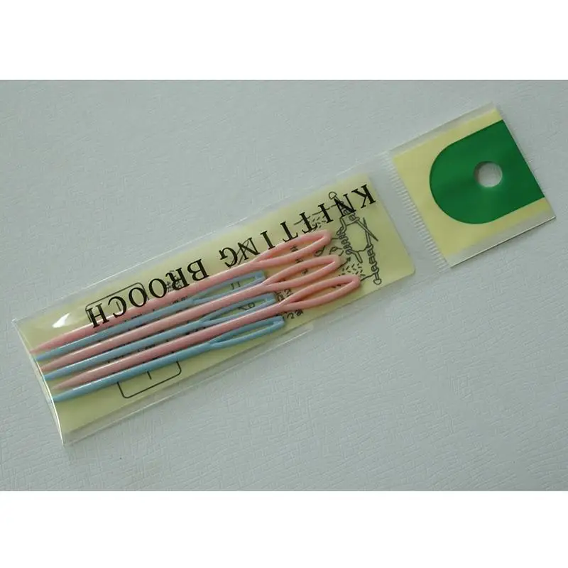 New 6Pcs Multicolor Plastic Sewing Needles Knit Weaving Tools 2 Sizes 7cm 9cm Cross Stitch Knit Needles