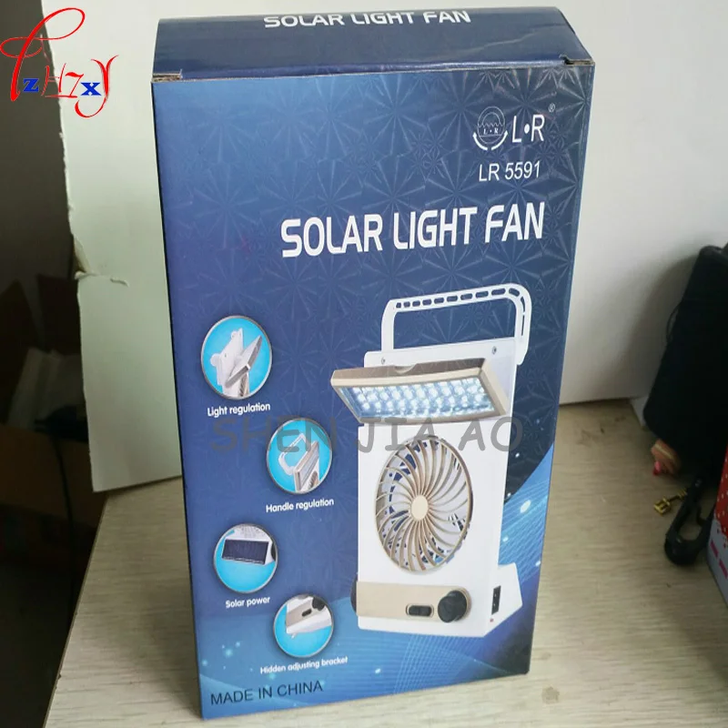 سطح المكتب مروحة طاقة شمسية صغيرة متعددة الوظائف طالب الجدول مصباح التخييم في الهواء الطلق ضوء الشمس مروحة الإضاءة مصباح يدوي 28 قطعة 110-220 فولت