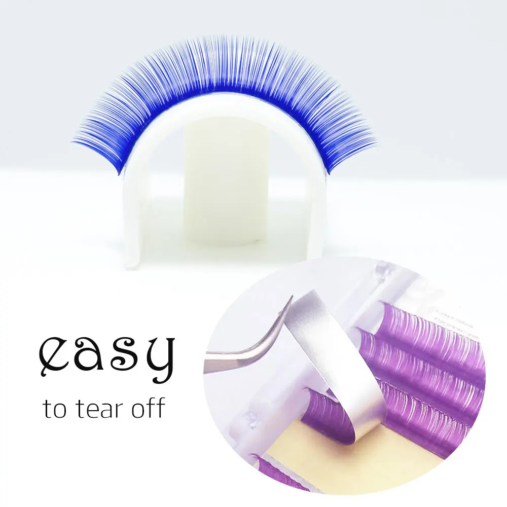 LAGEE Eyelash Extension Purple Blue Brown Color Lashes Individual Premium Mink Soft Volume Colorful Eyelashes for Nagaraku Line