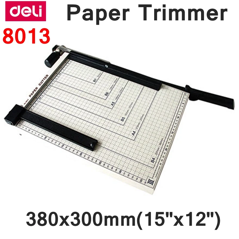 

[ReadStar]Deli 8013 Manual paper trimmer size 380x300mm(15"x12") large paper trimmer with scaler Cut Metal plate paper cutter