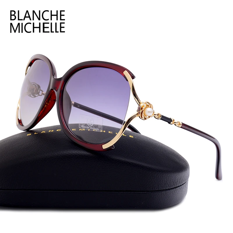 Blanche Michelle 2023 여성 선글라스 편광 UV400 브랜드 디자이너 고품질 그라디언트 태양 안경 여성 Oculos With Box