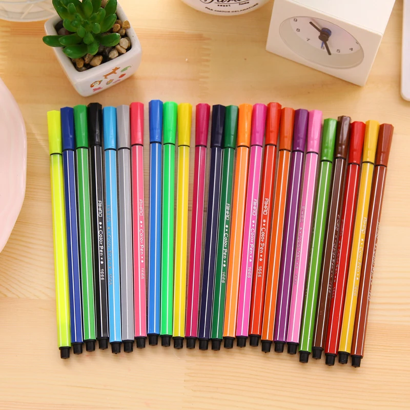 [Stock Clearance / Loose pack] 36pcs Water Color Pens Set Brush Art Marker Drawing for Kids Student School Stationery A6266