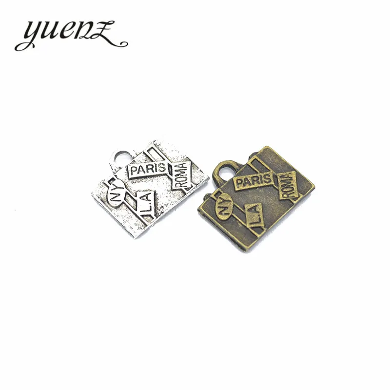 YuenZ 10pcs Bronze Tibetan Silver Plated Suitcase Charms Pendant Jewelry Making Accessories DIY Crafts 17*15mm J216