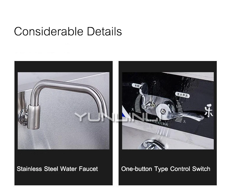 الفولاذ المقاوم للصدأ الغاز موقد واحد الموقد الغاز المدى التجارية الإلكترونية اشتعال الغاز طباخ LC-CL01